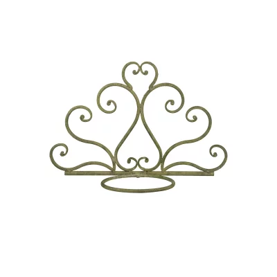 ESSCHERT DESIGN Porte-pot en m&eacute;tal vieilli - l 14,5 cm x l 31,8 cm x h 21,9 cm - vert