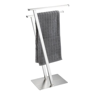 Porte-serviette design m&eacute;tal Lirio - L. 20 x H. 76 cm - Argent