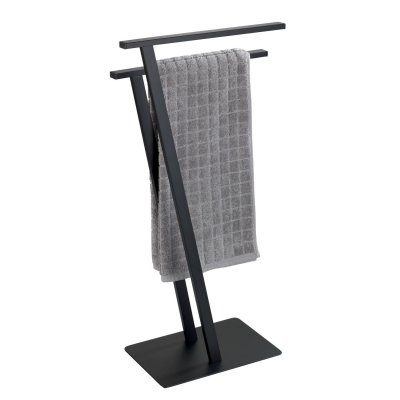 WENKO Porte-serviette design m&eacute;tal Lirio - L. 20 x H. 76 cm - Noir