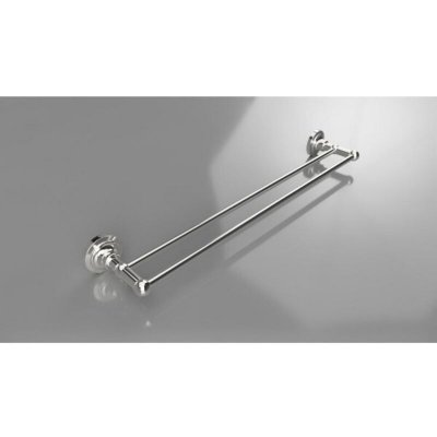 BEMETA Porte-serviette double RETRO en chrome 66,5x6,5x12 cm 