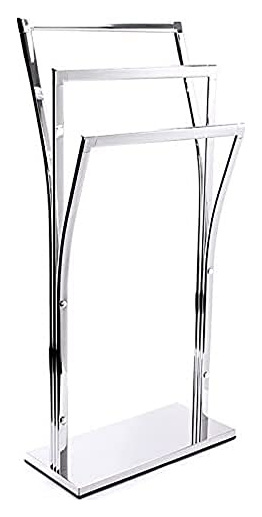 MSV Porte Serviettes Acier pili Chrome - Chrom&eacute; - 