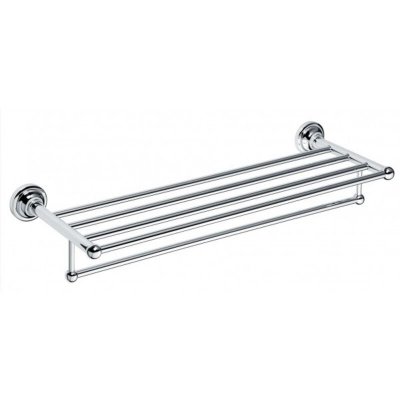 BEMETA Porte-serviettes avec &eacute;tag&egrave;re RETRO en chrome 66,5x12x22,5 cm