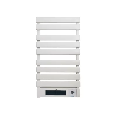 PUR LINE Porte-serviettes &eacute;lectrique 1500W en aluminium blanc avec display LED