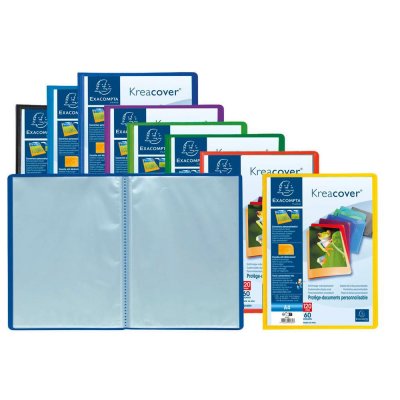 EXACOMPTA Porte-Vues  Personnalisable Krea Cover polypropyl&egrave;ne 5/10&egrave;me A4 120 Vues