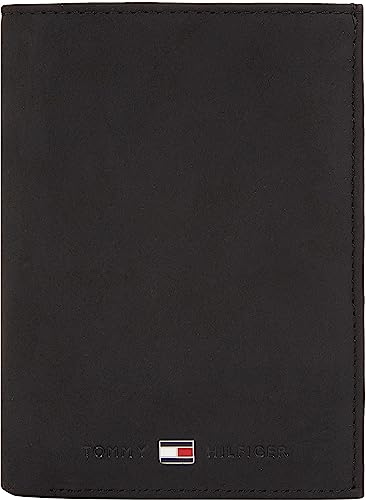 TOMMY HILFIGER Portefeuille 3 volets en cuir gras Johnson noir - 