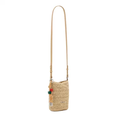 DESIGUAL Portefeuille femme  Half Logo Raffia Helene