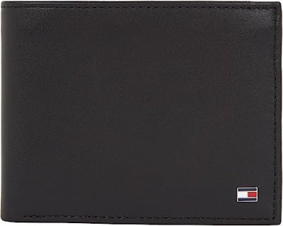 TOMMY HILFIGER Portefeuille homme &agrave; l'italienne 3 volets Eton noir - 