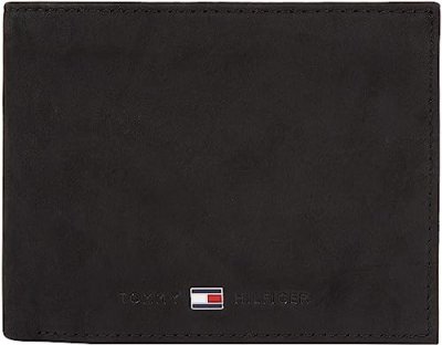 TOMMY HILFIGER Portefeuille italien Johnson noir flap - 