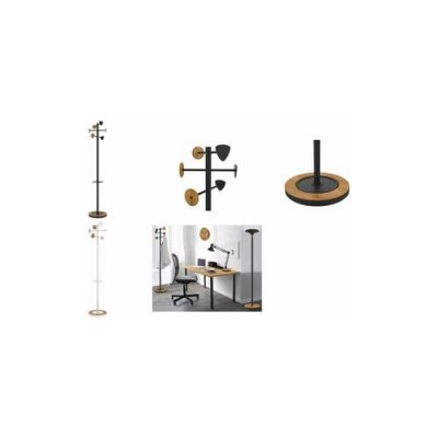 Portemanteau Unilux Bora bambou noir - 6 pat&egrave;res - &eacute;co con&ccedil;u