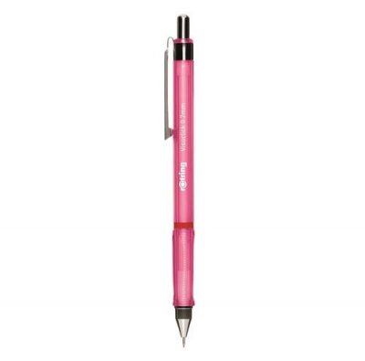 ROTRING Portemine  VisuClick &agrave; m&eacute;canisme &agrave; d&eacute;clic - Largeur de trait 0,7mm - Mine HB - Coloris Rose