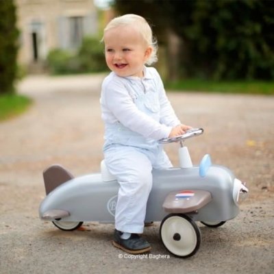 Porteur b&eacute;b&eacute; avion bleu Speedster - Baghera