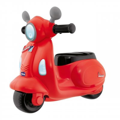 CHICCO Porteur Scooter Vespa Primavera - Rouge - Sons et Lumi&egrave;res - 