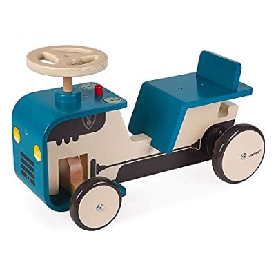 JANOD Porteur Tracteur - Porteur Enfant en Bois - D&egrave;s 18 mois