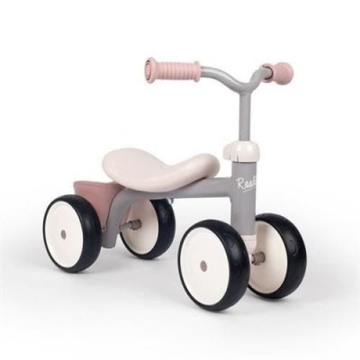 SMOBY Porteur Trotteur Rookie Rose en m&eacute;tal pour enfant des 12 mois - 