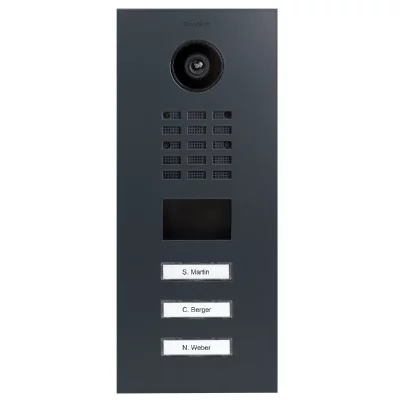  Portier vid&eacute;o IP 3 boutons - D2103V-RAL7016 V2 Anthracite