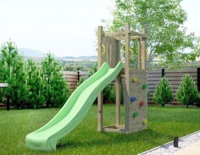CHALET & JARDIN Portique Aire de Jeux escalade Z&eacute;bulon 2,10 hauteur