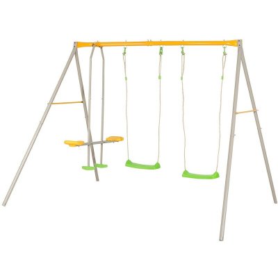 TRIGANO Portique m&eacute;tal - 1,90m - 3 balan&ccedil;oires BRIOSO 