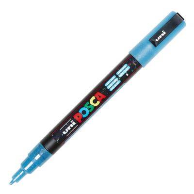 POSCA  Marqueur PC3ML Pte conique fine en plastique Bleu Clair Paillet&eacute;