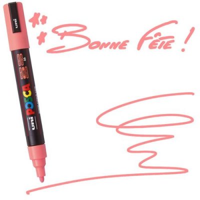 POSCA  Marqueur  - Pointe Conique Moyenne - Rose Corail - Pc5m