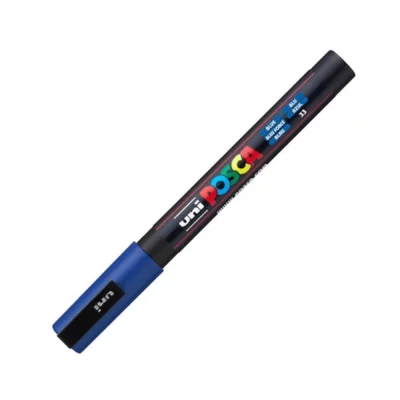 POSCA   marqueur &agrave; pigment pc-3m, bleu fonc&eacute; noir