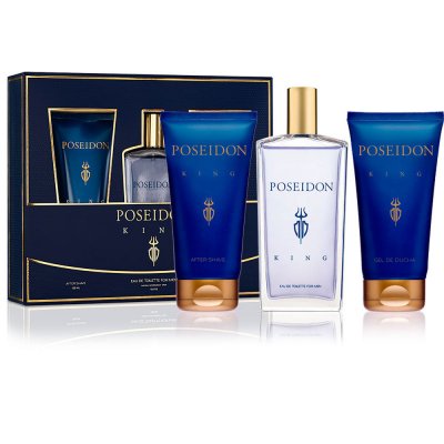 POSEIDON  Coffret Eau de Toilette pour homme The King 3 pi&egrave;ces