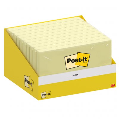 POST IT Post-It 655E Bloc repositionnable de 100 feuilles 76 x 127 mm Jaune