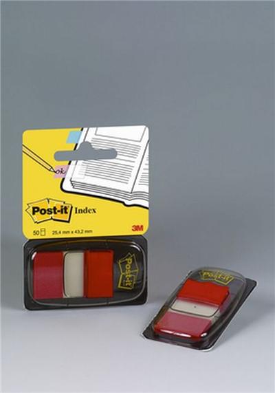 POST IT Post-it Distributeur de 50 Marque-pages avec Onglets s&eacute;parateurs Rouge