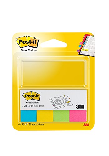 POST IT Post-it - Etui de 4 blocs de 50 feuilles ""Markers"" Ultra color 20x38mm