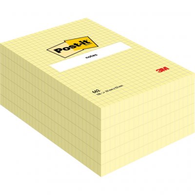 POST IT Post-it Note repositionnable Quadrill&eacute;e 102 x 152 mm Jaune