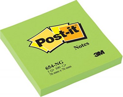 GENERIQUE Post-it Notes coloris vert 76x76mm - 100 feuilles - 6 Blocs