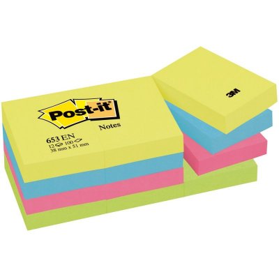 POST IT  repositionnable tutti frutti 38x51 assorti - Lot de 12