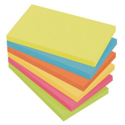 POST IT  repositionnable tutti frutti 76x127 assorti-lot de 6
