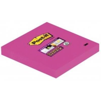 POST-IT  Super Sticky Notes repositionnables 90 feuilles 76 x 76 mm Fuchsia