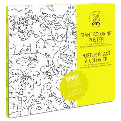 OMY Poster &agrave; colorier - dinos
