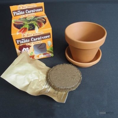 RADIS ET CAPUCINE Pot avec coupelle Plante carnivore  8 cm