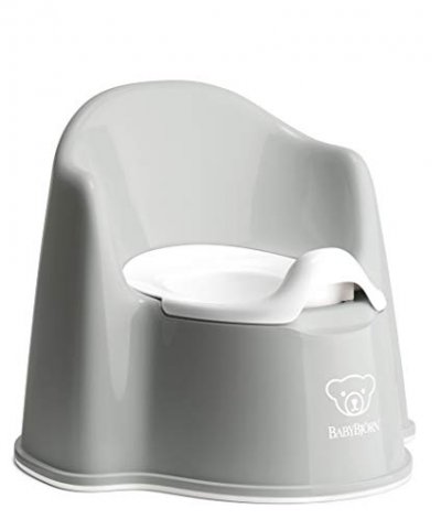 BABYBJORN Pot b&eacute;b&eacute; fauteuil gris et blanc BabyBj&ouml;rn