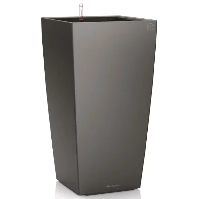 LECHUZA Pot carr&eacute;  Premium anthracite m&eacute;tallis&eacute; 30 x 30 x h.56 cm