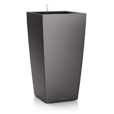 LECHUZA Pot carr&eacute;  Premium anthracite m&eacute;tallis&eacute; 40 x 40 x h.75 cm