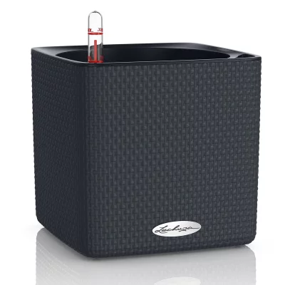 GENERIQUE Pot Cube Color 16 Lechuza Kit Complet 16 cm - Ardoise - Ardoise
