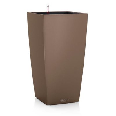 LECHUZA Pot Cubico Color 30  Kit Complet 30 cm - Chocolat - Chocolat