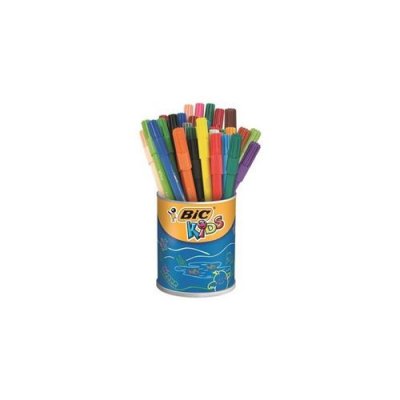 BIC Pot de 36 feutres de coloriage  Kids Couleur - pointe moyenne - coloris assortis