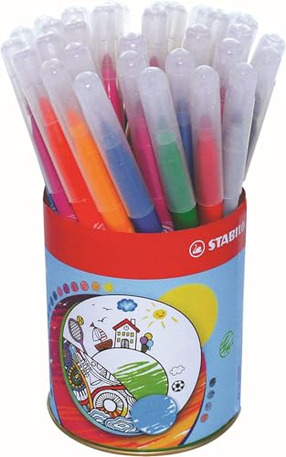 STABILO Pot de 36 feutres Power de coloriage - Coloris assortis - Lot de 2