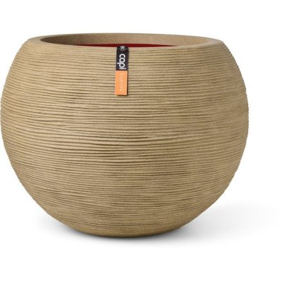 CAPI EUROPE Pot de fleur  Rib NL Beige rond &Oslash;40, 40 x 32 cm