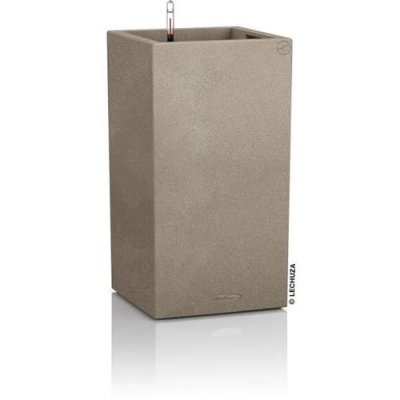  Pot de fleur LECHUZA Canto Stone Colonne 40 - kit complet, beige sable 