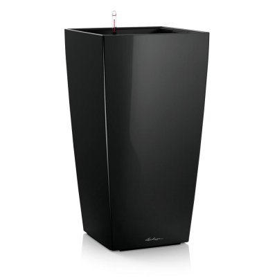 AUTRES Pot de fleur LECHUZA Cubico Premium 40 - kit complet, noir brillant