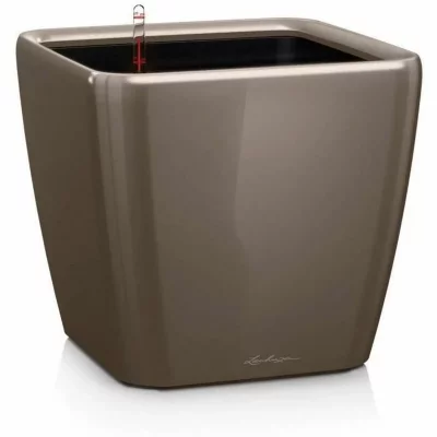 LECHUZA Pot de fleur  Quadro Premium LS 50 - kit complet, taupe brillant 