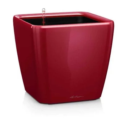 LECHUZA Pot de fleur Quadro Premium LS 50 - kit complet, rouge scarlet brillant