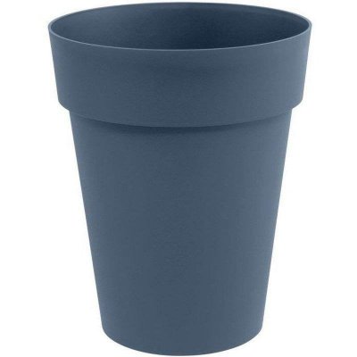 EDA Pot de fleur rond Toscane &Oslash; 44 x H.53 cm - Bleu jean - 