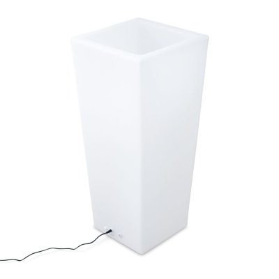 Pot de fleurs d&eacute;coratif lumineux LED 75cm 16 couleurs rechargeable