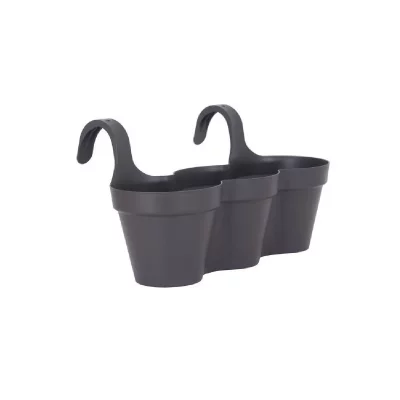 ARTEVASI Pot de fleurs pour balcon Capri - 30,5 x 54 x H 28 cm - 11 L - Gris